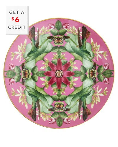 Wedgwood Wonderlust Pink Lotus Coupe Platewith $6 Credit In Multi