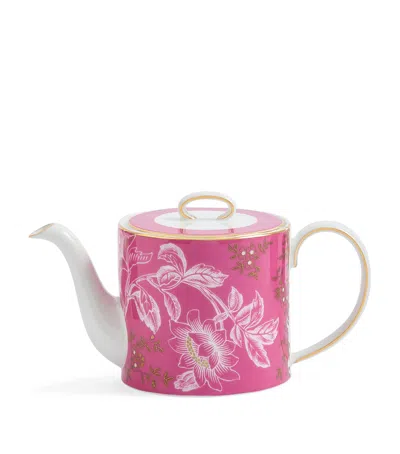WEDGWOOD WONDERLUST PINK TONQUIN TEAPOT