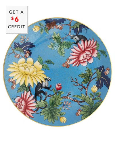 Wedgwood Wonderlust Sapphire Garden Coupe Platewith $6 Credit In Multi