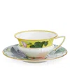 Wedgwood Wonderlust Waterlily 2 Piece Teacup Saucer Set In Multi