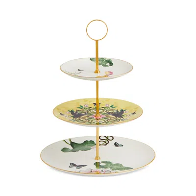 Wedgwood Wonderlust Waterlily 3-tier Cake Stand In Multi