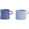 Wedgwood X Jw Anderson Set Of Two Stoneware Mugs In Blue