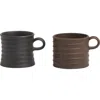 Wedgwood X Jw Anderson Set Of Two Stoneware Mugs In Brown