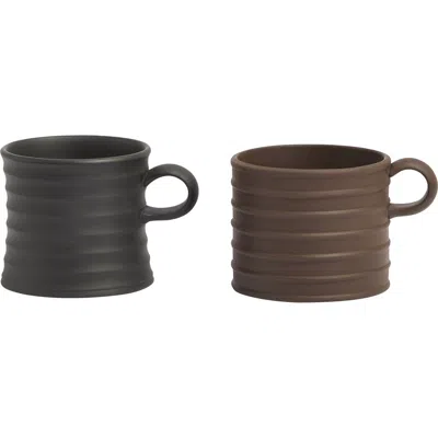 Wedgwood X Jw Anderson Set Of Two Stoneware Mugs In Brown