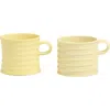 Wedgwood X Jw Anderson Set Of Two Stoneware Mugs In Yellow