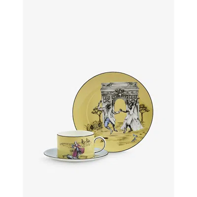 Wedgwood X Sheila Bridges Bone China Three-piece-set In Yellow