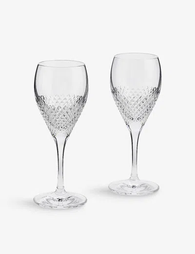 Wedgwood X Vera Wang Diamond Mosaic Wine Glasses Set Of Two In Clear