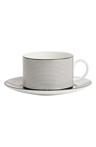 Wedgwood X Vera Wang Luxe Graphite Bone China Teacup & Saucer Set In No Color