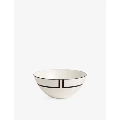 Wedgwood X Vera Wang Luxe Graphite Bone-china Cereal Bowl 15cm In White