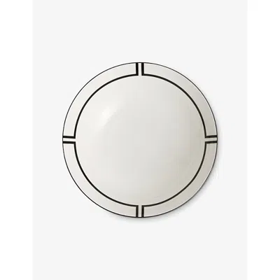 Wedgwood X Vera Wang Luxe Graphite Bone-china Serving Bowl 28cm In White