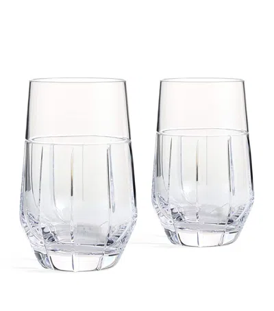 Wedgwood X Vera Wang Luxe Graphite Highball Glasses In Transparent