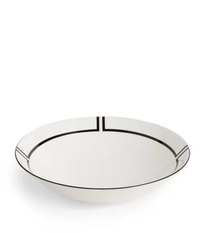 Wedgwood X Vera Wang Luxe Graphite Round Serving Bowl In White