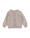 Wedoble Newborn Boy Cardigan Taupe Size 3 Wool
