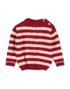 Wedoble Newborn Boy Sweater Red Size 3 Merino Wool, Cashmere