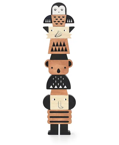 Wee Gallery Animal Tower - Ages 3+ In Brown