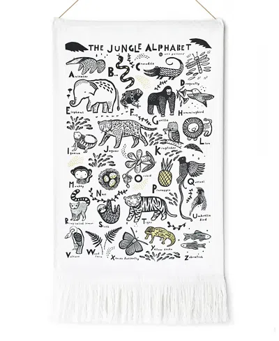 Wee Gallery Jungle Alphabet Printed Tapestry - All Ages In White