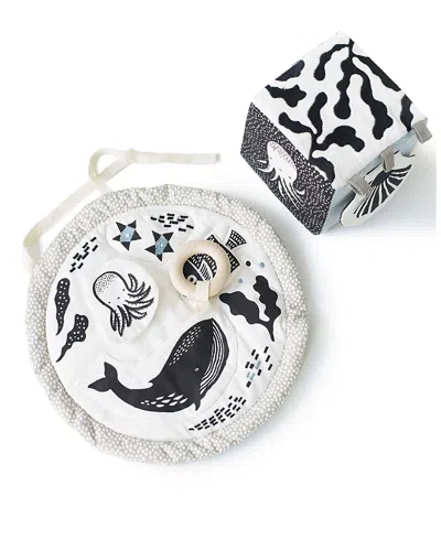 Wee Gallery Ocean Baby Bundle - Ages 3 Months+ In White