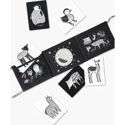 Wee Gallery Kids'  Tummy Time Gallery  With Mirror And Art Cards For Baby Bundle In Black