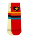 Wee Monster Heart Socks In Red