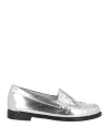 Weejuns® By G.h. Bass & Co Weejuns By G. H. Bass & Co Woman Loafers Silver Size 6.5 Soft Leather In Silver