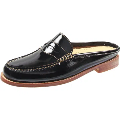 Weejuns Wynn Mens Embellished Leather Slip-on Shoes In Black
