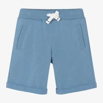 Week-end À La Mer Kids'  Boys Blue Cotton Jersey Shorts