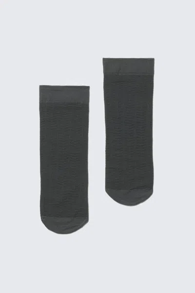 Weekday 2-pack Lace Crew Socks In Gray