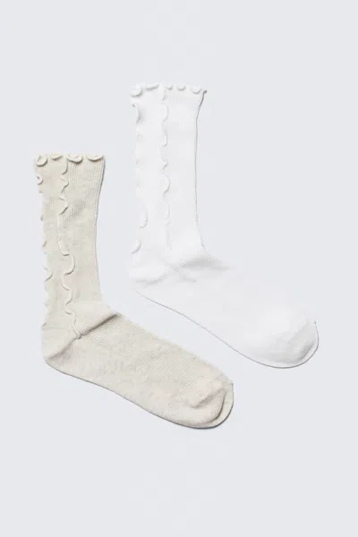 Weekday 2-pack Reverse Crew Socks