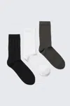 Weekday 3-pack Cable-knitted Crew Socks In White