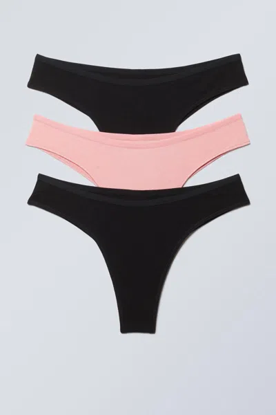 Weekday 3-pack Inez Brazilian Cotton Briefs In Multi