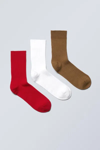 Weekday 3-pack Selma Socks In Multi