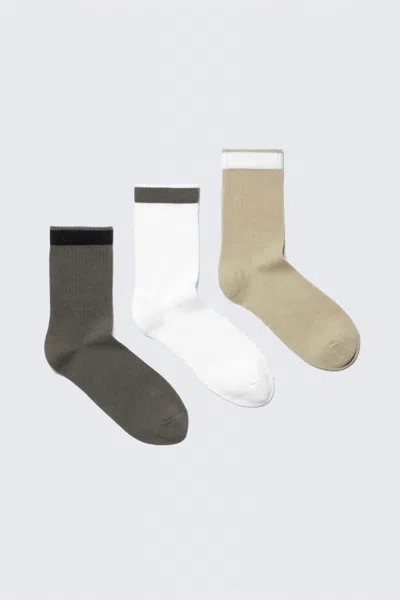 Weekday 3-pack Striped Socks