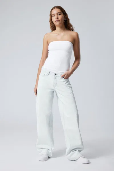 Weekday Ample Low Loose Jeans In White