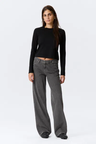 Weekday Ample Low Rise Loose Wide Leg Jeans