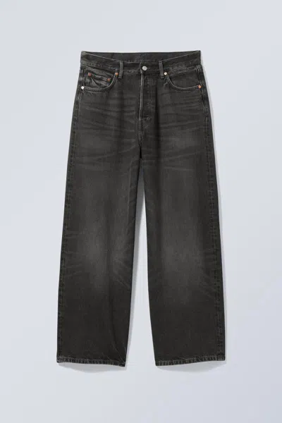 astro loose baggy leg jeans - Tuned Black - Black | Weekday WW