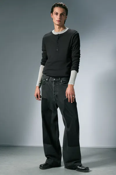 Weekday Astro Loose Baggy Leg Carpenter Jeans In Black