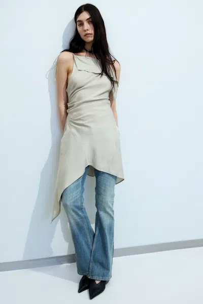 Weekday Asymmetric Sleeveless Cowl-neck Midi Dress