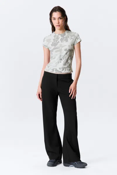 Weekday Boxy Printed Short-sleeved T-shirt In White