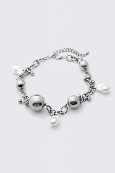 Weekday Chunky Pearl Charm Chain Necklace