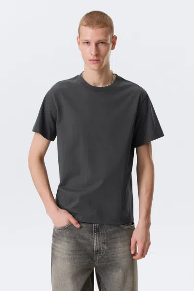 Weekday Classic Boxy T-shirt In Gray