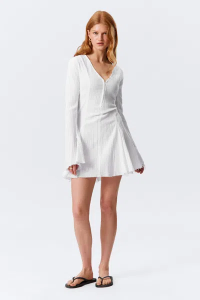 Weekday Crinkled Long-sleeved Mini Dress
