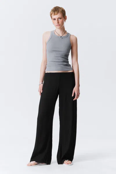 Weekday Crinkled Low-rise Wide-leg Trousers