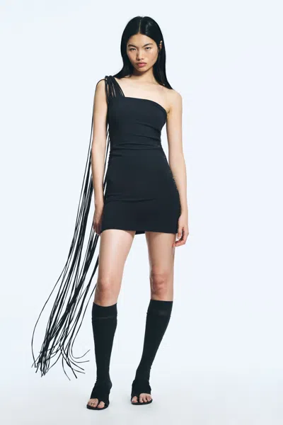 Weekday Cut-out Strappy Mini Dress In Gray