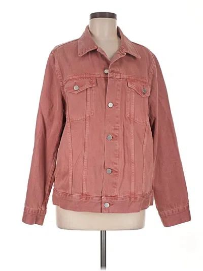 Pre-owned Weekday Denim Jacket In Pink
