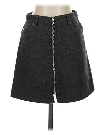 Pre-owned Weekday Denim Skirt In Gray
