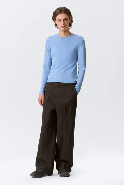 Weekday Emil Loose Fit Chino Trousers In Brown