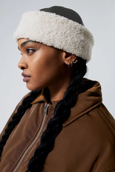 Weekday Faux Fur Hat In Black