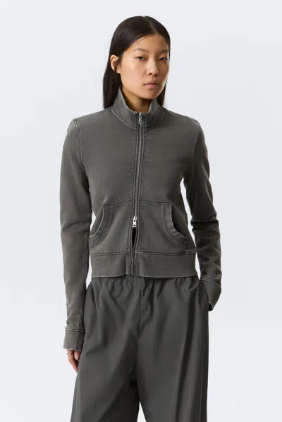 Weekday Fitted Funnel-neck Zip Sweatshirt