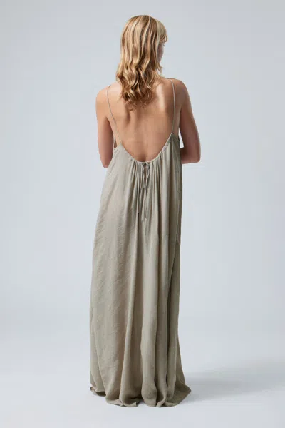 Weekday Flowy Maxi Dress In Grey