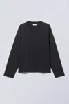 Weekday Relaxed Heavyweight Sweatshirt In Black In Black